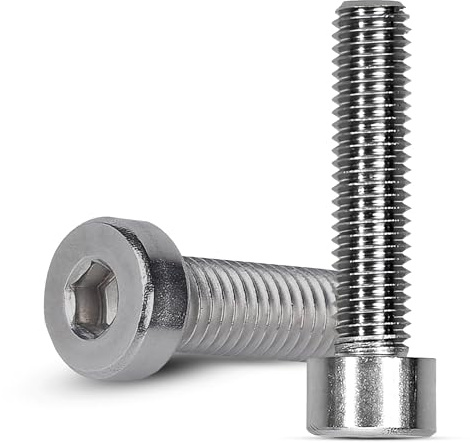 Offgridtec M8 x 25mm Innensechskant-Schrauben mit Zylinderkopf, 304 Edelstahl (A2), Vollgewinde für sichere Befestigung, Hochfest & Korrosionsbeständig, DIN 912 Standard (10 Stück, Silber)