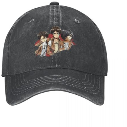 YUONME Baseballmütze Lässige Gewaschene Baumwolle Attack on Titan Baseballkappe Frauen Snapback Hut Shingeki No Kyogen Hut Hüte Geschenk