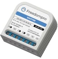 Freedompro MINI Interruptor Relé WiFi para Persiana Enrollable Inteligente, Controla 1 Persiana/Cortina, Compatible con HomeKit, Matter, Google Home, Alexa, 110-240V, 20A, Montaje a Ras