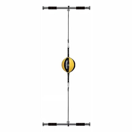 GTPBAO Punchingball Speedball Home Türrahmen-Boxball für Die Montage 80–130cm, PU-Box-Speedball mit 2 Kleiderbügeln und 2 Elastischen Seilen, Trainingsausrüstung