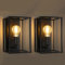 Homefire Wandleuchte Innen Wandlampe Schwarz - 2ER Wandbeleuchtung Vintage Schlafzimmer Treppenhaus Beleuchtung Retro Flurlampe E27 Metall Industrial Style für Wohnzimmer Küche - Ohne Glühbirne