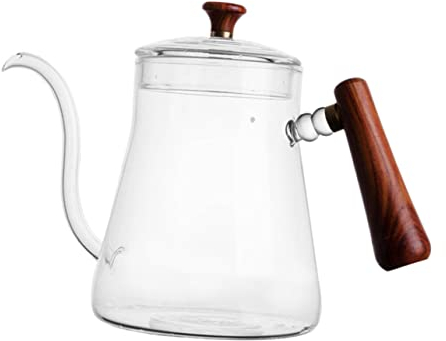 LeGDOr Kettle Coffee Machine Espresso Heating Tea Pot Household Coffeepot Clear Tea Kettle Espresso Cups Coffee Pot The Office Coffee Mugs Glass Coffee Percolator Glass Teapot Wooden Milk