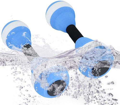 Lot De 2 Haltères D'exercice Aquatique, EVA Piscine Exercice Aqua Fitness Haltères Pour Aquagym, Poids D'eau Rembourrés Doux Pour L'exercice En Piscine, L'aquagym, Renforcer Les