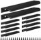 Malimali 10 Pack Black Kitchen Cupboard Handles Finger Edge Pulls for Cabinets and Drawers, 200mm Wardrobe Door Handles Modern Aluminum Bathroom Cabinet Handles, Matte Black