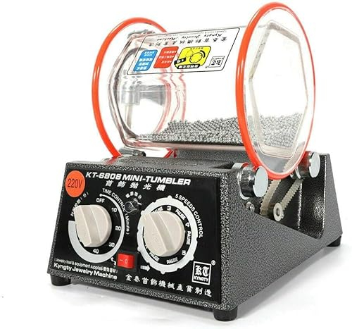 3Kg Tumbler Jewelry Polisher, Rotary Rock Tumbler Kit, Jewelry Polishing Finishing Machine with Polishing Bead 35W Adjustable Speed Mini Polisher for Rock Stone Coins