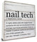 FONALO Nail Tech Definition Art Wooden Sign Nail Technician Desk Decorative Sign 7x7 inches