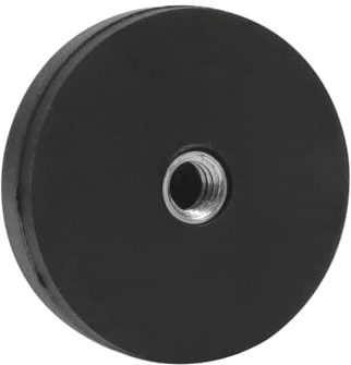 NovelGoal D36 mm Mini-Magnethalterung, stark, rund, gummierte Basis, 1/4 Zoll, M4, M5, M6 für Camcorder, Smartphones für LED-Lichtleiste, Halterung (1/4-20, flaches Schraubenloch)