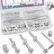 Taiss 20 ensembles de vis de lit de bébé M6x20mm/40mm/60mm/80mm Kit de remplacement de matériel de vis de lit de bébé, boulons de vis hexagonaux à l'intérieur avec écrou de tête ronde/clé hexagonale