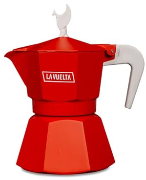 MOKAVIT La Vuelta - Caffettiera Induzione 3 Tazze, Moka Induzione 3 Tazze, Moka 3 Tazze, Caffettiera 3 Tazze, Moka per Induzione 3 Tazze, Caffettiera per Induzione - Made in Italy
