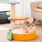 Cat House Cat Tower, Cat Bed with Sisal Posts and Scratching Board, Cat Tree with Padded Plush Perch and Funny Hanging Ball for Kittens, Orange