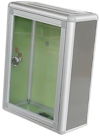 Sharplace Boîte à suggestions avec serrure tirelire boîte aux lettres boîte aux lettres murale en alliage d'aluminium pour bureau centre client école affaires, port supérieur