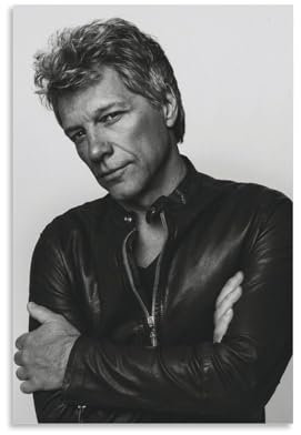 CJianqiang Jon Bon Jovi-2 Album-Sänger-Leinwand-Poster, Musikposter, Kunstdekoration, Gemälde, 40 x 60 cm, ungerahmter Stil