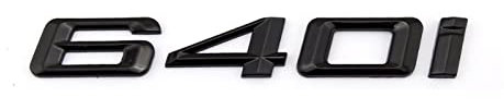 VBPBHFFNMW 6 Serie. F12 F13 E63. Hinterer Stammdeckel Matte schwarz 640i Brief Abzeichen Auto Emblem Aufkleber Kompatibel for BMW Auto-Logo