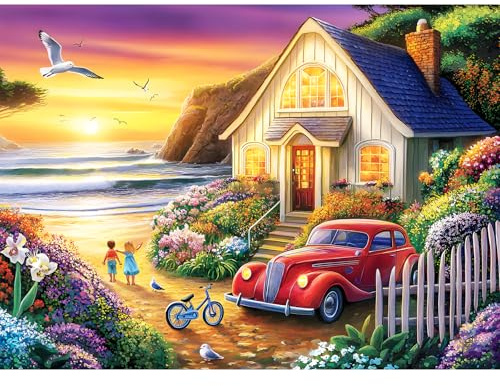 300-teiliges Puzzle für Erwachsene, Meer-Puzzle, 300 Teile, Ozean-Haus-Puzzles für Kinder, Erwachsene, Senioren, Premium-Puzzle, Puzzle, für die Entspannung, Tischpuzzle, Familienaktivität, Spiel
