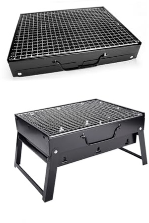 TOYANDONA 1pezzi Barbecue Portatile Pieghevole in Acciaio Per Barbecue Da Esterno Carbonella Piccolo Facile Da Trasportare e Usare Per Picnic e Feste