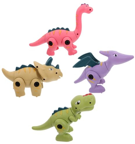 FUNOMOCYA Dinosaurier zum Selber Bauen mit Schrauben Stabiles Plastik Lernspielzeug für Jungen und Mädchen Ab Jahren für Geburtstagsfeiern und Dino Mottopartys