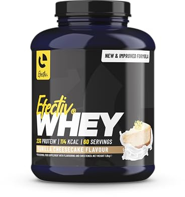 EFECTIV Whey Protein Powder 1.8kg Vanilla Cheesecake 60 Servings