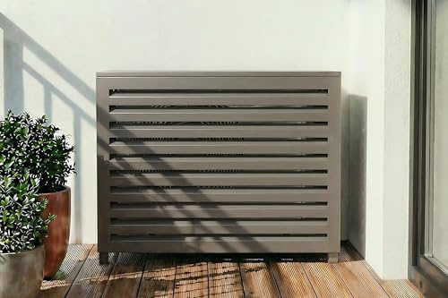 Casanoov Cache clim & pompe à chaleur ANETO aluminium taupe - taille S