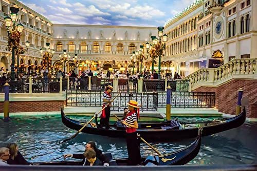 hansepuzzle 25189 - Venedig in Las Vegas Puzzle 2000 Teile - Orte Motiv mit hochwertiger Aufbewahrung: Kartonbox und wiederverschließbarem Beutel - Format 90 × 60 cm