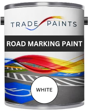 Heavy Duty Road Line Car Park Marking Paint (5 Litre, White)