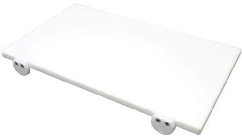 Tagliere in polietilene professionale bianco 50x30x2+ fermi+kit antiscivolo Made in Italy