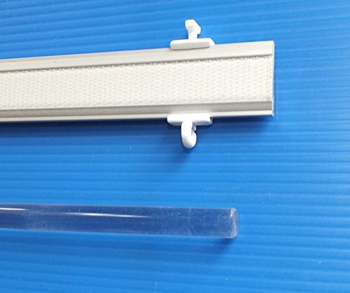 Nachträglich einbaubarer Profi Paneelwagen Aluminium - in verschiedenen Längen - silber oder weiß für Schiebegardine - fast überall passend (60 cm, silber)