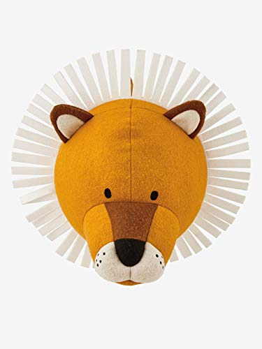 VERTBAUDET Dekorativer Plüsch-Löwenkopf, Wandtrophäe orange ONE SIZE
