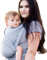Hoppediz Baby-Tragetuch ab Geburt, Neugeboren bis Kleinkind, 100 % Baumwolle, ultraleichtes Sommertuch, Hamburg grau 5,40 m