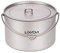 Lixada 1100 ml/2800 ml Titan-Topf, ultraleicht, tragbar, Hängetopf mit Deckel und faltbarem Griff, Outdoor, Camping, Wandern, Rucksackreisen (2800 ml)