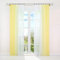 HongYa 2er-Pack Farbverlauf Gardinen Transparenter Voile Vorhänge Schals mit Kräuselband H/B 225/140 cm Gelb