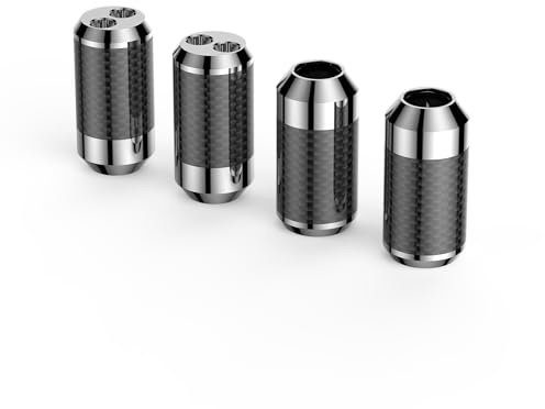 Tertullus 4 Stück lautsprecherkabel Splitter 1 auf 2 Carbon Kohlefaser Schwarz für Kabel bis Ø 16,0 mm * 2 Ausgänge Rostfreier Stahl Intelligente Kabelführung für Kabel(16mm to 2x6mm)