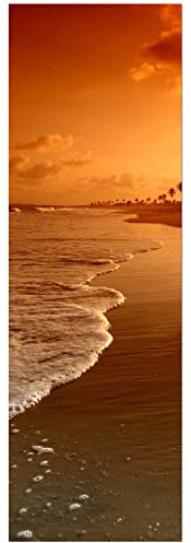 wandmotiv24 Garderobe Foto Strand Sonnenuntergang 40cm Breit x 125cm Hoch Wandpaneel