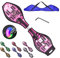 Bueuwe Waveboard Kinder ab 10 Jahre, Snakeboard mit Leuchtrollen, Street Waveboards mit Tasche und Zubehör, Skateboard für Mädchen und Junge, 86,5x22,5x12 cm,Rosa