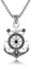 TRISHULA Anker-Halskette für Männer 925 Sterling Silber Kompass Halskette Wikinger Runen Halskette Anker-Anhänger Wikinger Schmuck Geschenk für Jubiläums Geburtstag