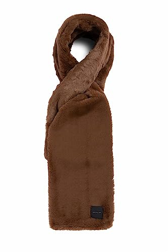 Replay Damen Schal Elegant mit Kunstfell, Brick Brown 060 (Braun), Onesize