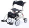 Besco Medical 2 in 1 Rollator-Rollstuhl SPRING VARIO - Leichtgewicht Rollator mit Rollstuhlfunktion & Komfort-Federung - faltbar, höhenverstellbar & umbaubar zum Transportstuhl - Modell M Polarweiß