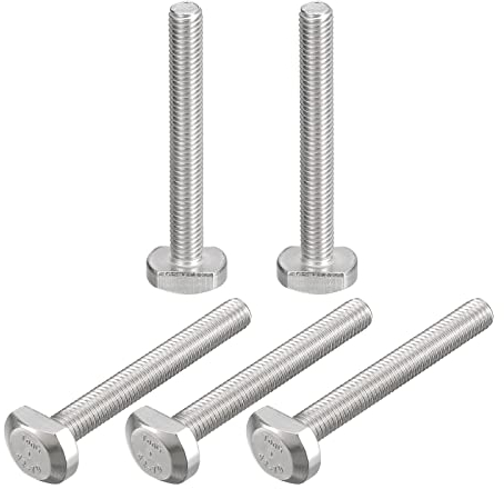 QUARKZMAN T-Ranura Perno, 5 uds M5x40 mm T Ranura Inserción Perno Deslizantes Pernos 304 Inoxidable Acero Acero T Forma Tornillos para T Carril