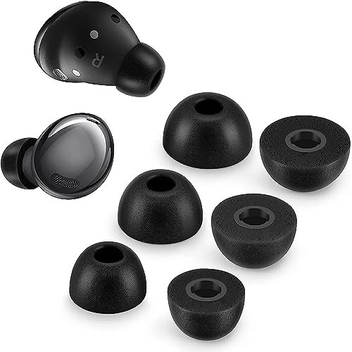 Foam Ear Tips for Samsung Galaxy Buds Pro - Experience Ultimate Comfort and Unshakeable Fit with Memory Foam Tips - Black