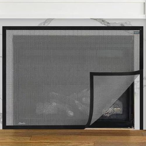 ACTIMED Fireplace Screen, Mesh Fireplace Cover,Fireplace Cover Baby Proof to Prevent Baby and Pet Near Fireplace, fireplace covers indoor, Fireplace Screen Safety Cover (Measures 39in x 31in).
