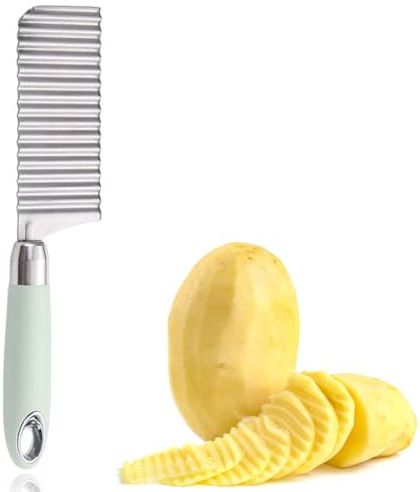 EBHO Wellenschneider Pommesschneider Kartoffelschneider Gemüse Schneider Wellenmesser für Erwachsene & Kinder