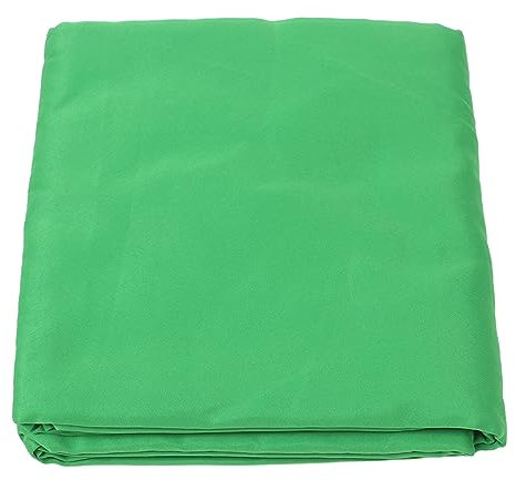 10 X 7 FT Greenscreen-Hintergrund, GreenScreen-Hintergrundblatt für Fotografie, Vorhang aus Baumwoll-Polyester-Mischgewebe für Party-Dekoration, Videostudio-Anrufe