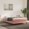 TANZEM Boxspringbett Rosa 140x200 cm Samt, Bett, Bettgestell, Jugendbett, Schlafzimmer Bett, Schlafzimmer Komplett, Bed Fram 3120777