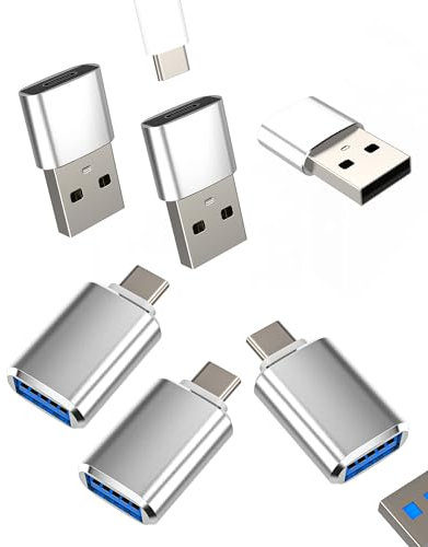 Adaptateur OTG USB-C pour IPhone(Lot de 6) USB A vers Type-c Cable Secteur Chargeur Convertisseur Prise Connecteur pour Apple 15 Pro Max Plus Ipad Pro Air Macbook Tablette Accessoire pour Samsung