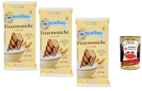 Italian Gourmet Bundle Gefüllte Cerealien Croissants 3x 264g – Italienisches Frühstücksgebäck mit Malz-Kakao-Creme, 24 Stück, weiche Snack-Hörnchen für Frühstück, Kaffee, Milch, Cappuccino, Büro