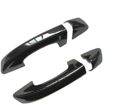 XIPCO Auto Außentürgriffe Für Vw Für Scirocco 3 Mk3 Zubehör Türgriff Abdeckung Trim Griffe Deckt Kunststoff Nachahmung Carbon Faser Auto Türgriff Abdeckung