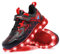 YUNICUS Kinder Jungen Mädchen Atmungsaktive LED Licht Up Blinkende Sneakers für Kinder Schuhe