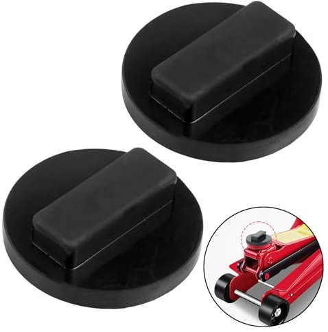 Wagenheber-Gummi-Pads, robuster Rahmenschienenschutz, Wagenheber-Pad für BMW-Serie, Gummi-Stützblock, Wagenheber-Gummi-Pad, Wagenheber-Schutz (schwarz), 2 Stück