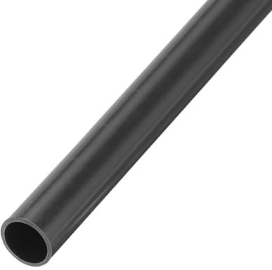 sourcing map 1/2 Inch PVC Rigid Tube Round Pipe 11mm ID 13mm OD 500mm Dark Grey High Impact for Water Pipe, Crafts, Decoration, Cable Sleeve