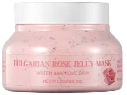 Britains Beauty Ultimate Jelly Masks - 10 Varieties for All Skin Types: Brightening, Hydration, Anti-Aging, Acne Treatment, Natural Ingredients, 250ml Each (Bulgarian Rose Jelly Mask)