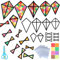 BOOMTOP 12 Drachen Fensterbilder Herbst Bastelset Vorgestanzte Drachen zum Basteln Bunte Fensteraufkleber Herbstdeko mit Buntglas-Effekt Fensterdeko Herbst Thanksgiving Kreative Geschenks